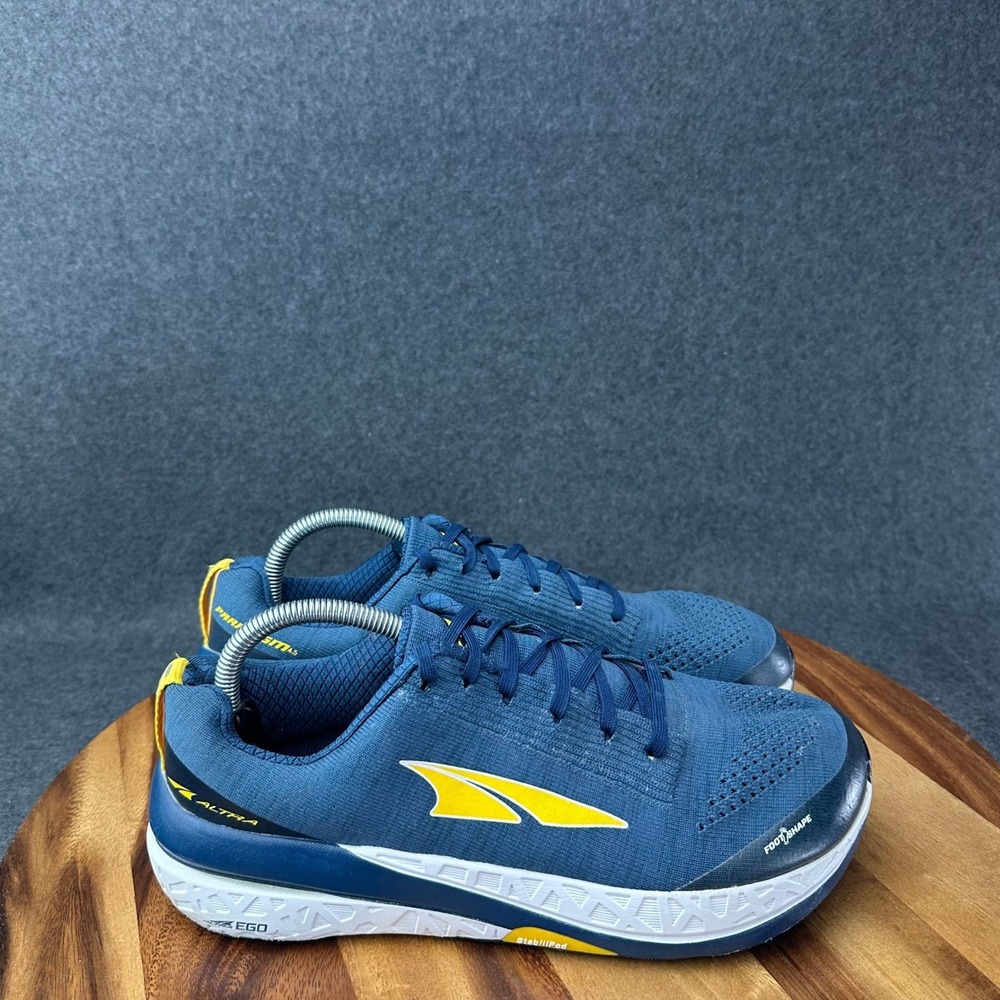 Altra Paradigm 4.5 Mens Sz 8.5 Blue Yellow Running Shoes ALM1948G470